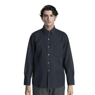 NAVY BROAD CLOTH OVERSIZE SHIRT/ネイビー ブロード オーバーシャツ (M900003)